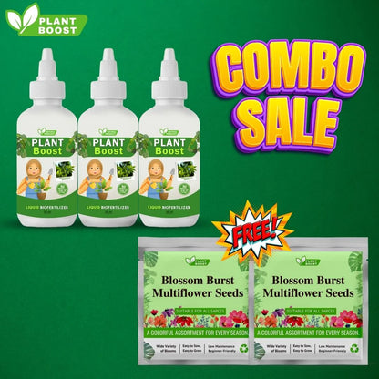 Plant Boost Combo (3 Plant Boost Packs with FREE 2 Flower Seed Packs)