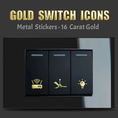 Gold Switch Stickers